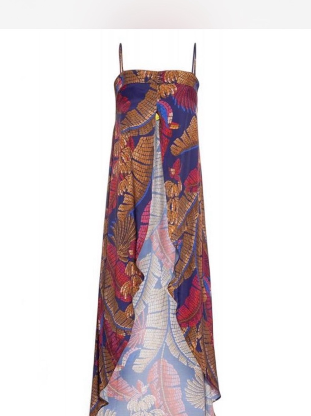 Farm Rio Floresta Mosaico Open Front Maxi Tunic / Coverup Size M